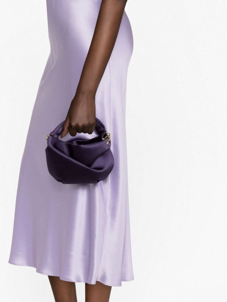 Purple Bonny Draped Tote Bag