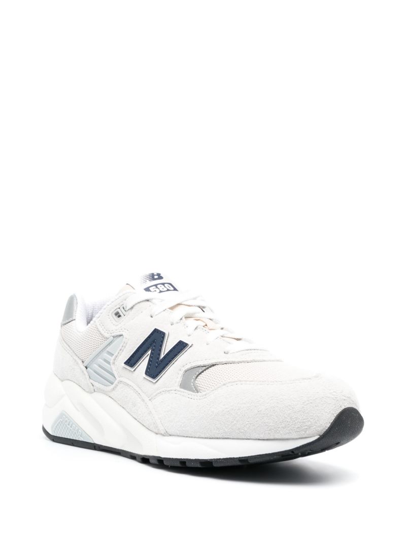 White 580 Suede Sneakers