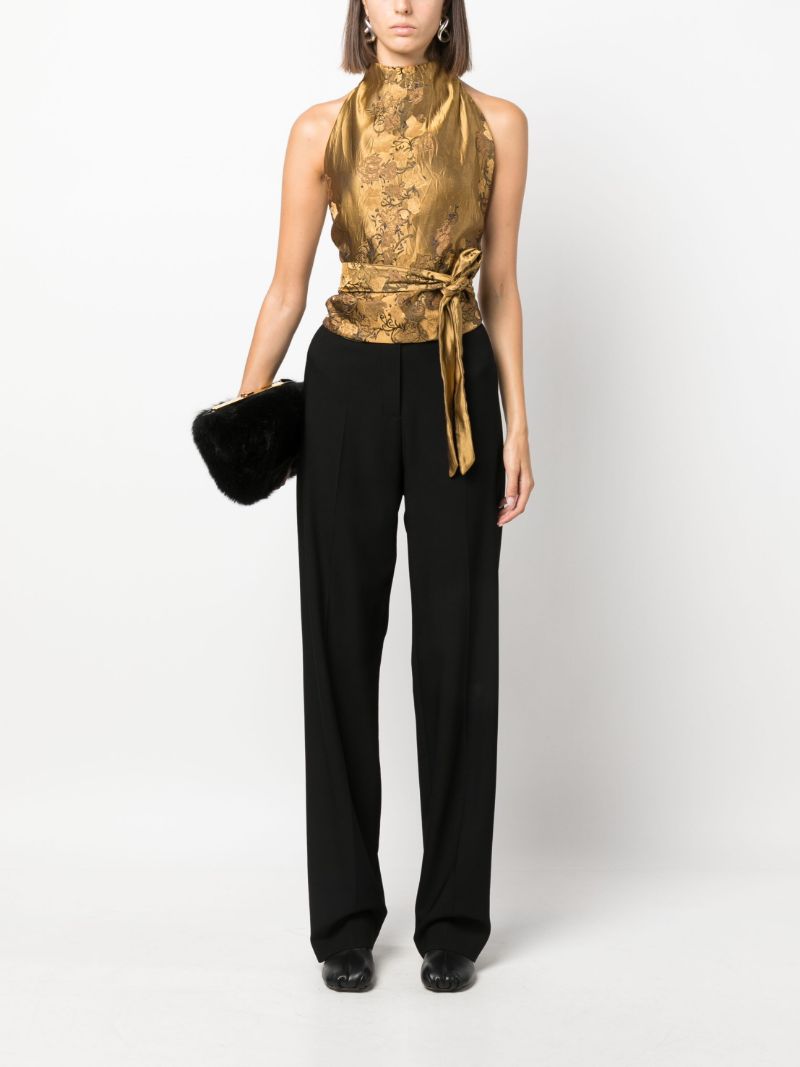 Gold-tone Cyntias Halterneck Blouse