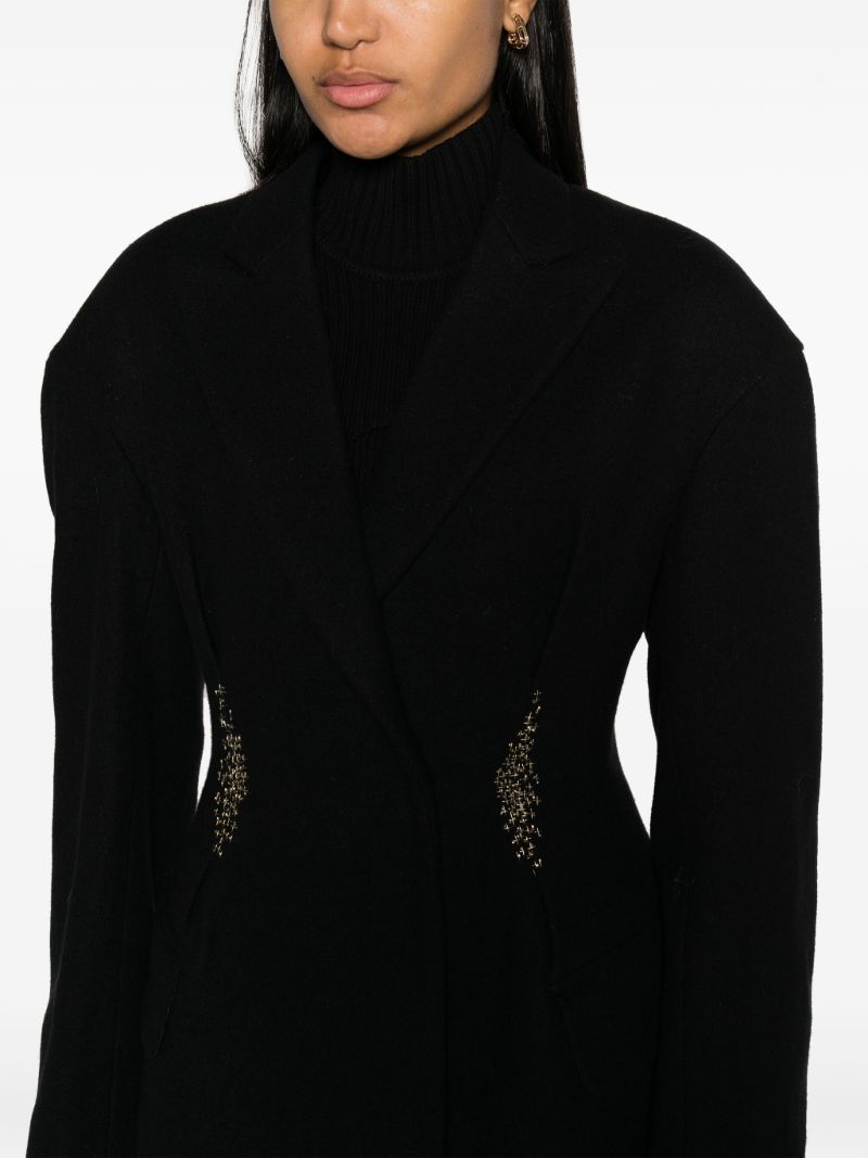 Black Ravis Wool Coat