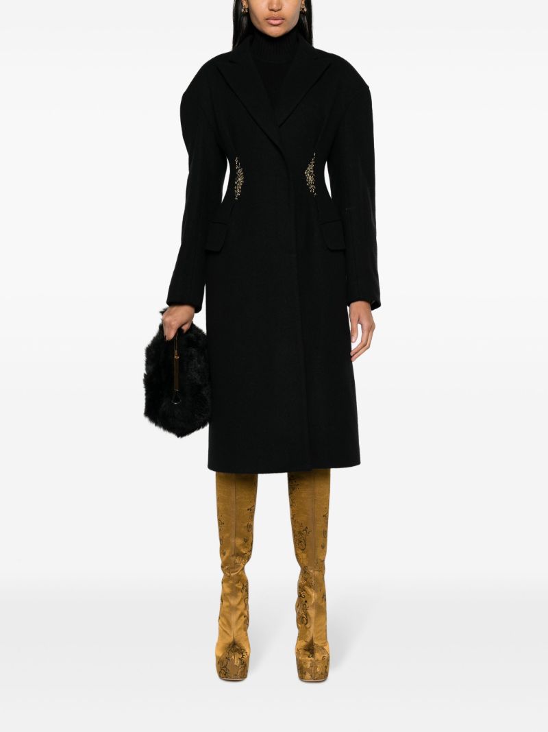 Black Ravis Wool Coat