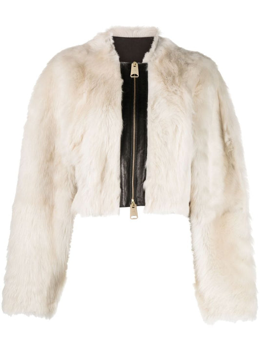Neutral the Gracell Shearling Jacket