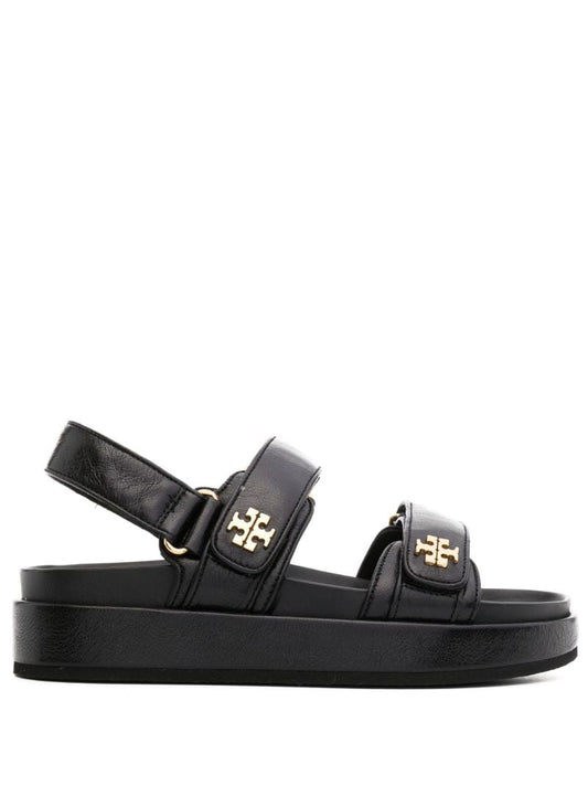Black Kira Leather Sandals