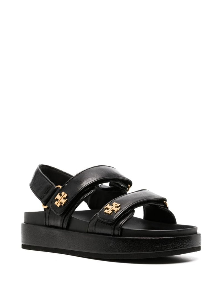 Black Kira Leather Sandals
