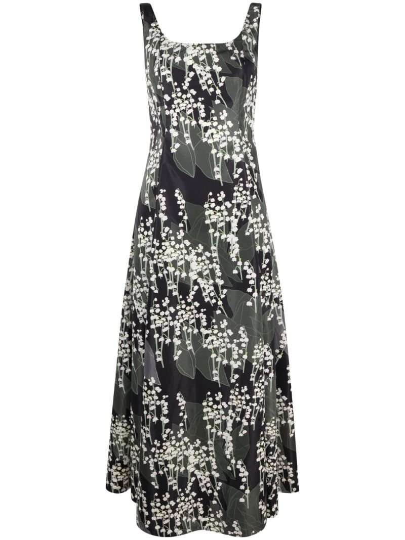 Maudette Floral-print Sleeveless Midi Dress