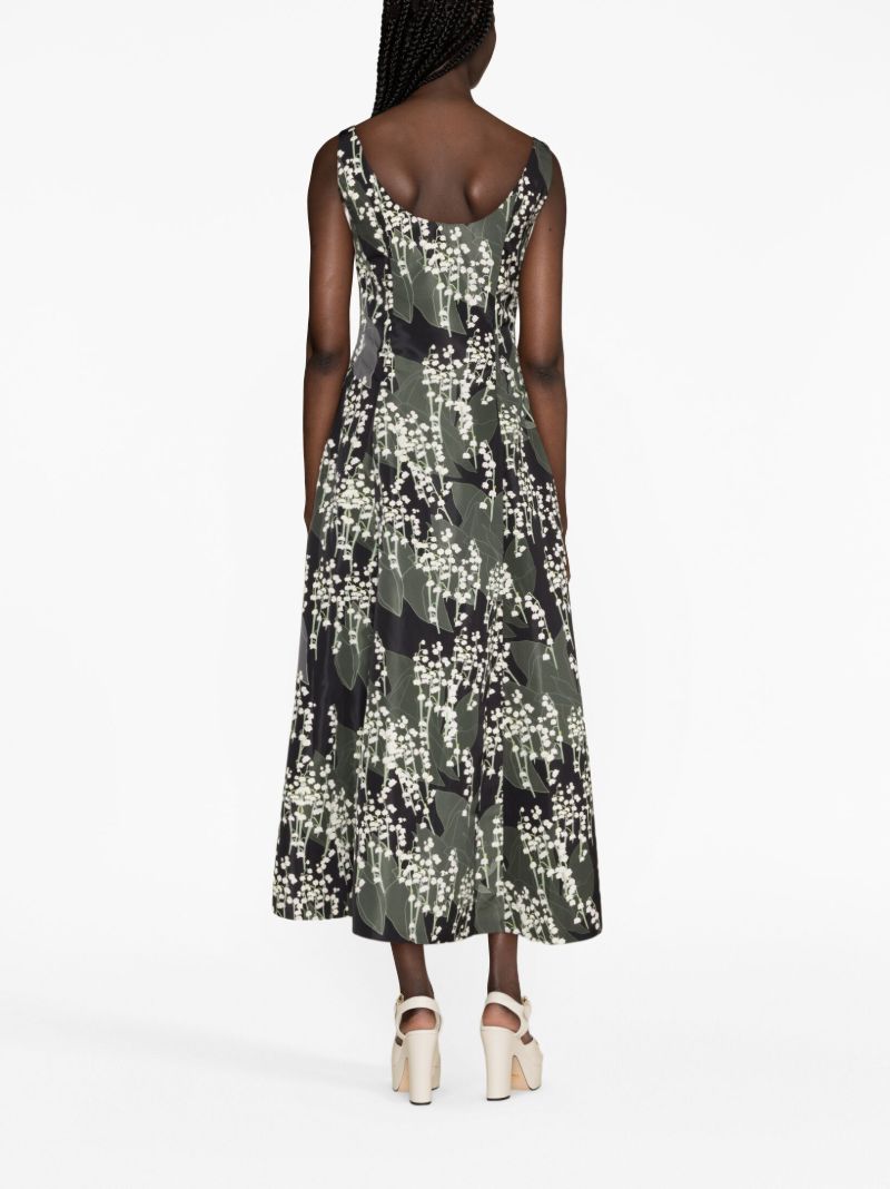 Maudette Floral-print Sleeveless Midi Dress