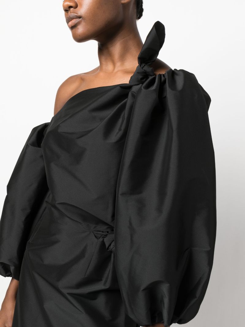 Black Maurice One-shoulder Maxi Dress