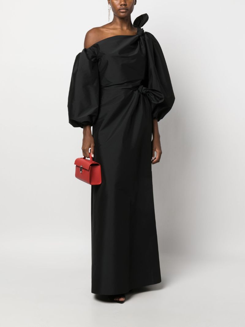 Black Maurice One-shoulder Maxi Dress