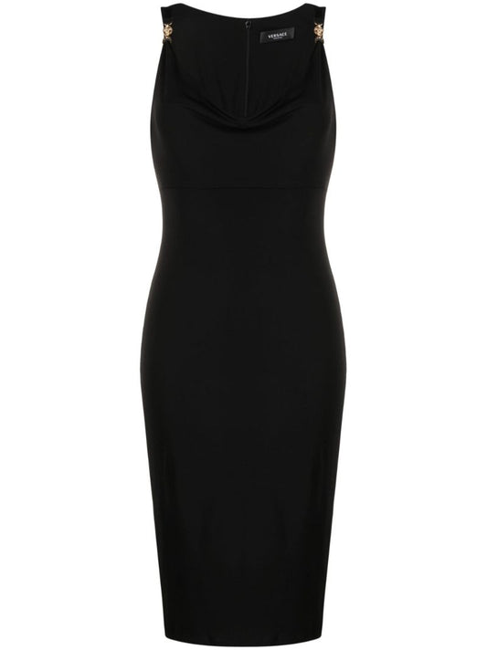 Black Medusa 95' Cowl Neck Dress