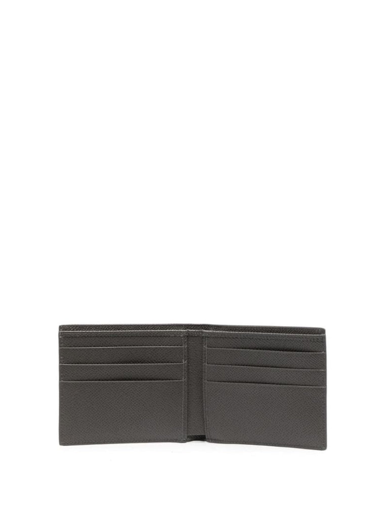 Grey Leather Bi-fold Wallet