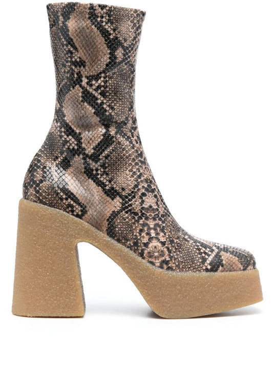 Brown Skyla 105 Alter Python Ankle Boots