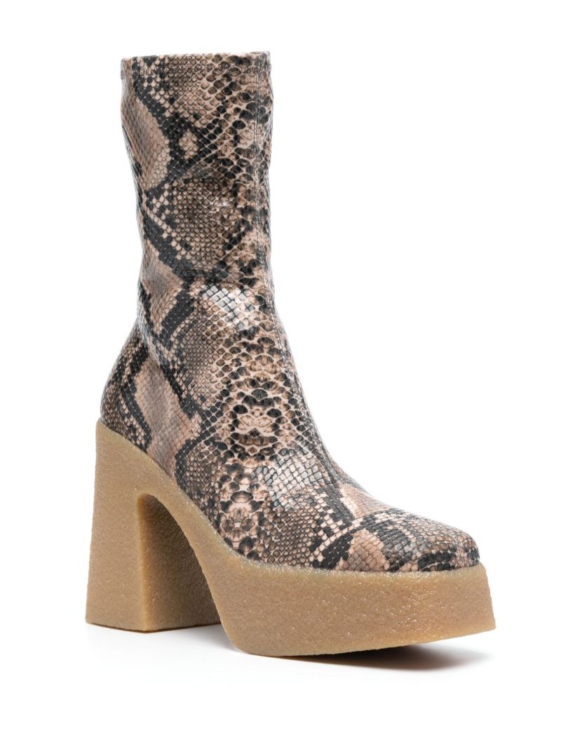 Brown Skyla 105 Alter Python Ankle Boots