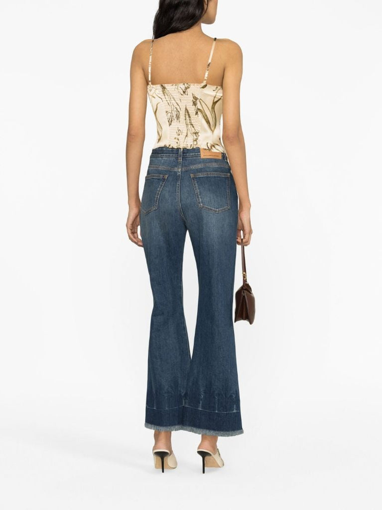 Neutral Overland Floral Silk Top