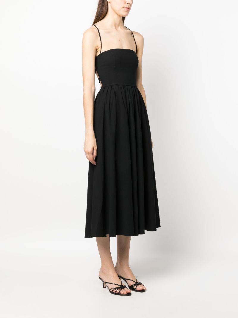Black Kaede Organic Cotton Midi Dress