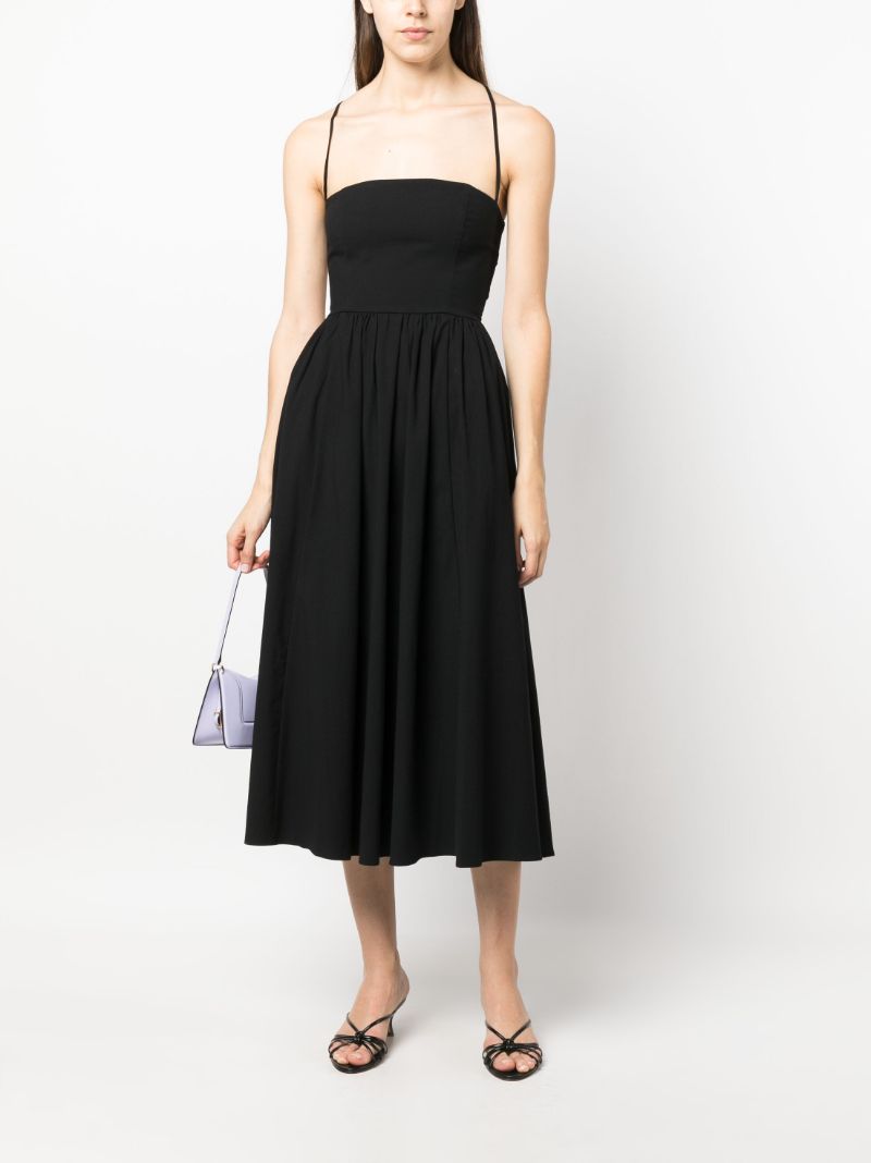 Black Kaede Organic Cotton Midi Dress