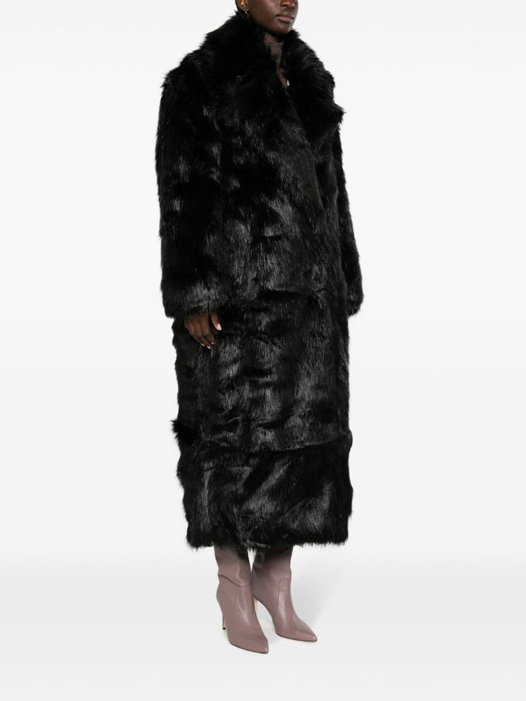 Black Joan Faux-fur Coat