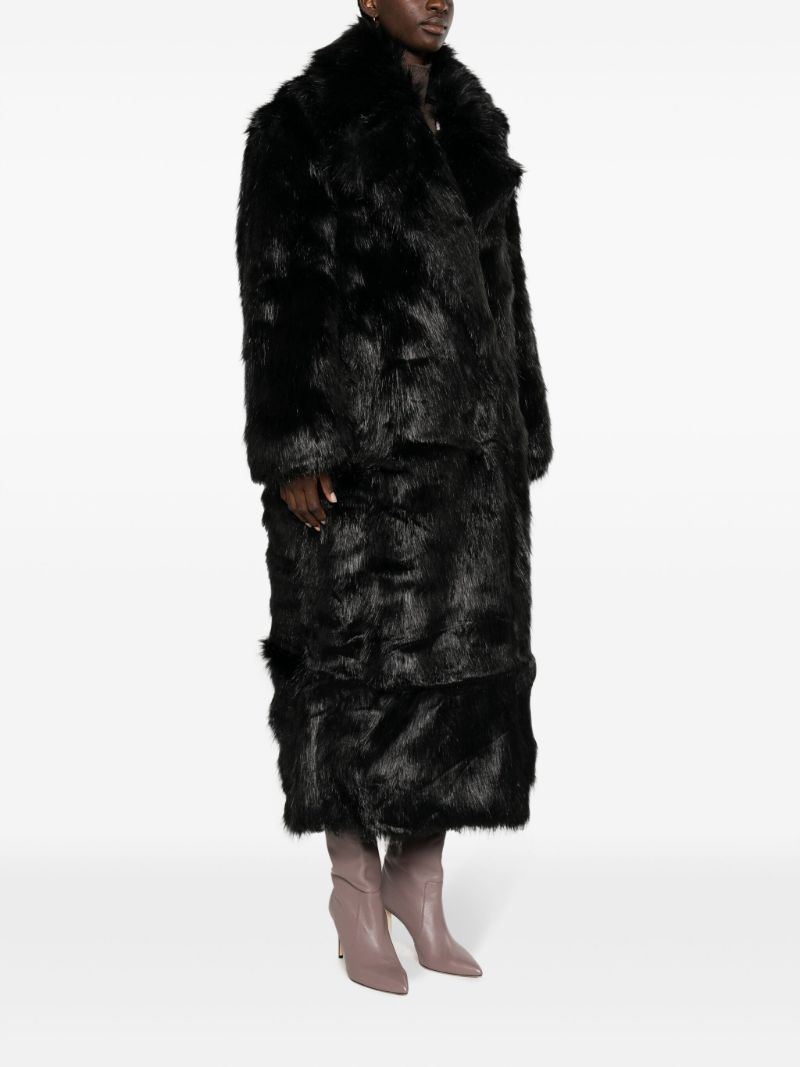 Black Joan Faux-fur Coat