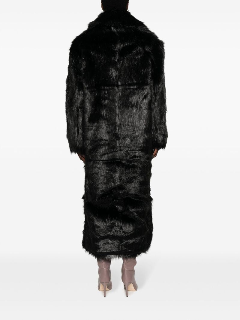 Black Joan Faux-fur Coat