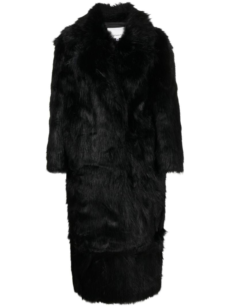 Black Joan Faux-fur Coat