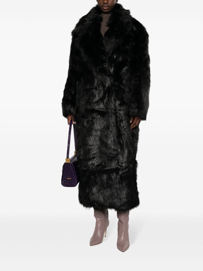 Black Joan Faux-fur Coat