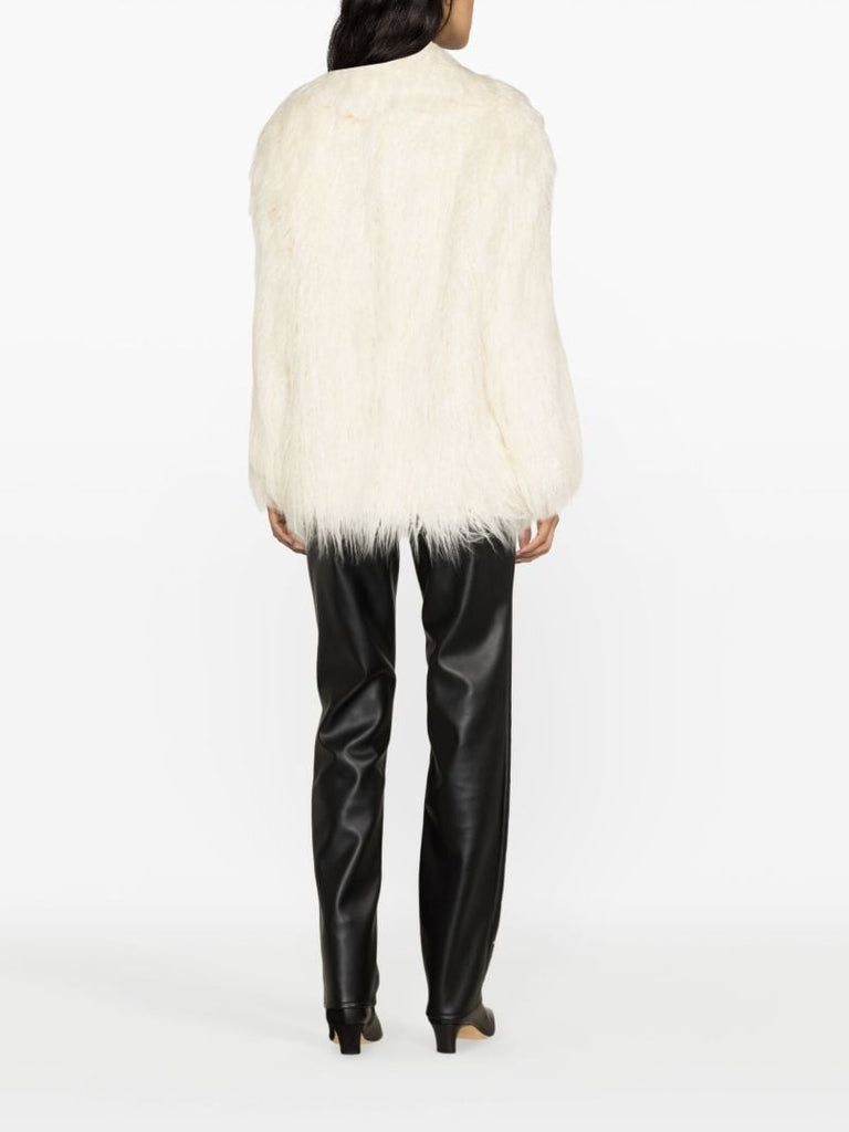White Liz Faux-fur Jacket