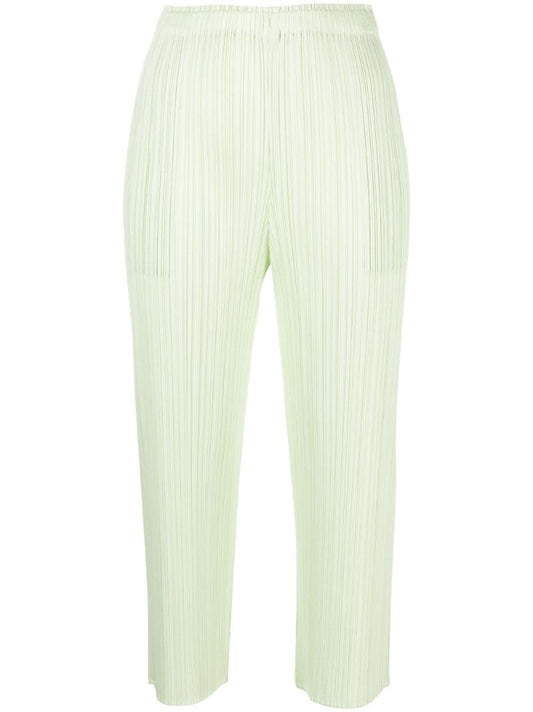 Green Monthly Colors May PlissÃ© Trousers