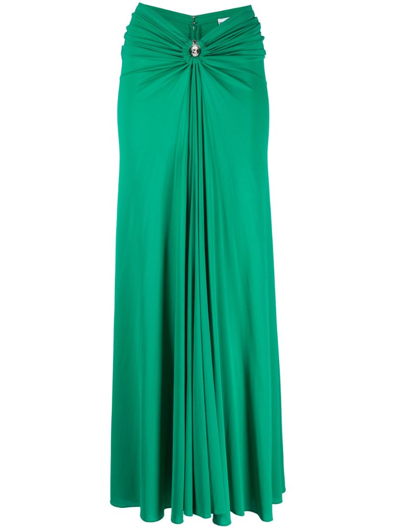 Green Gathered Maki Skirt