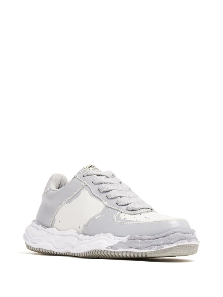 Grey Wayne Leather Sneakers