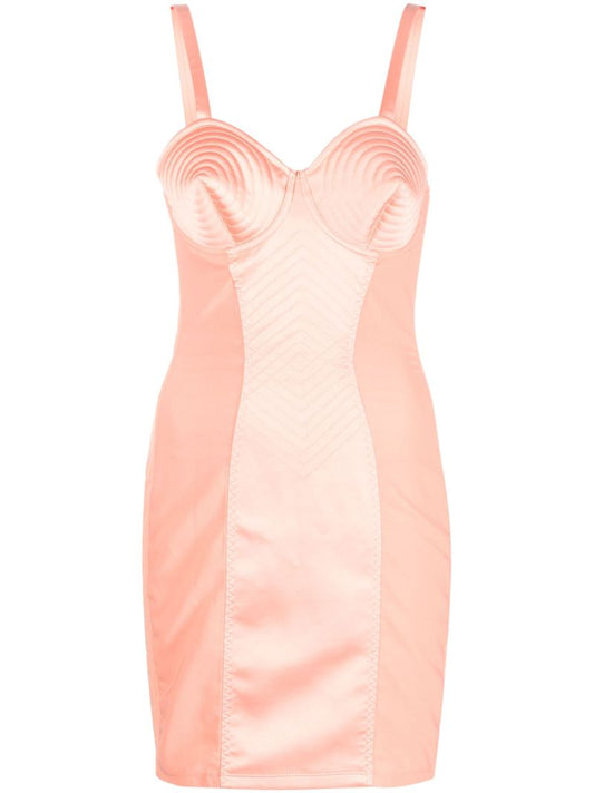 Orange Cone Bra Mini Dress