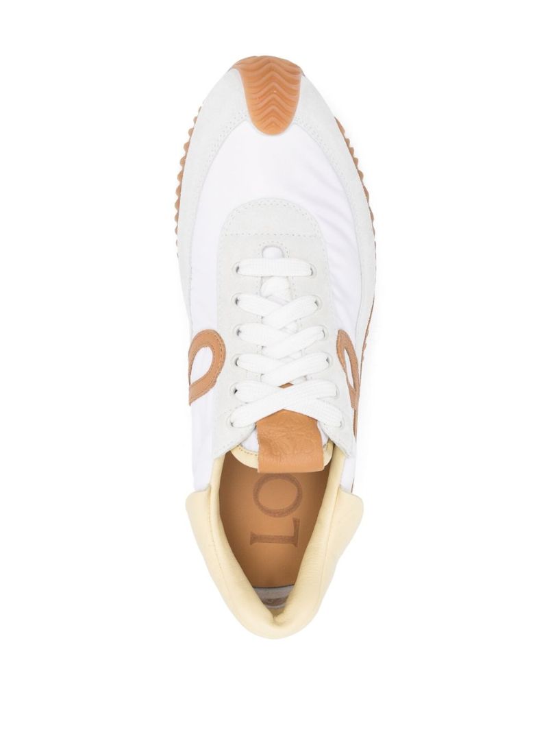 White Flow Suede Sneakers
