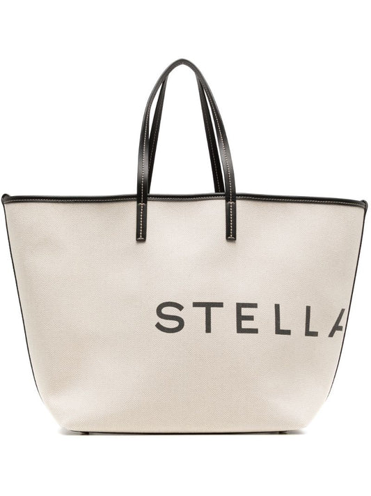 Neutral Logo-print Organic Cotton Tote Bag