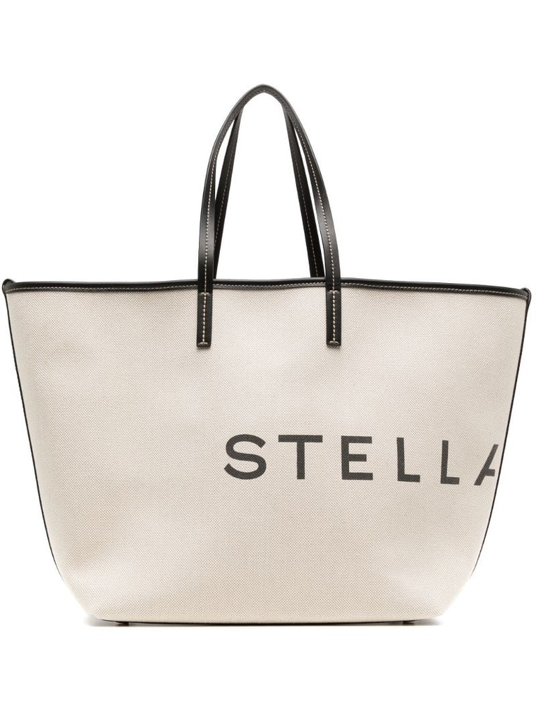Neutral Logo-print Organic Cotton Tote Bag