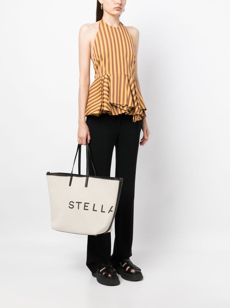 Neutral Logo-print Organic Cotton Tote Bag