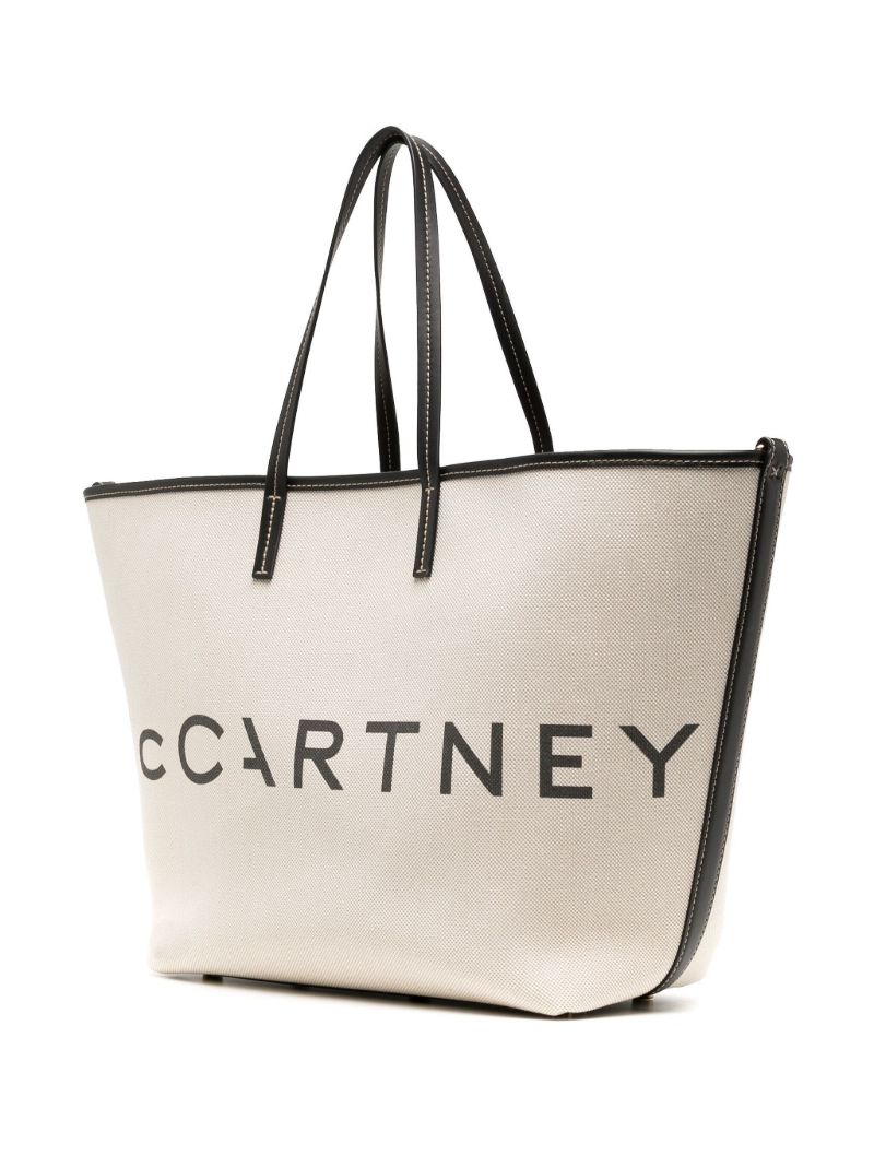 Neutral Logo-print Organic Cotton Tote Bag