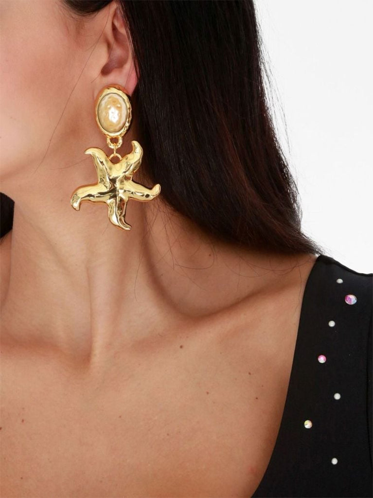 Gold-plated Mermaid Dreams Drop Earrings