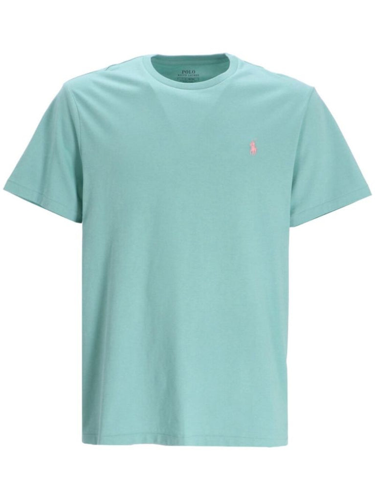 Green Pony-motif Cotton T-shirt