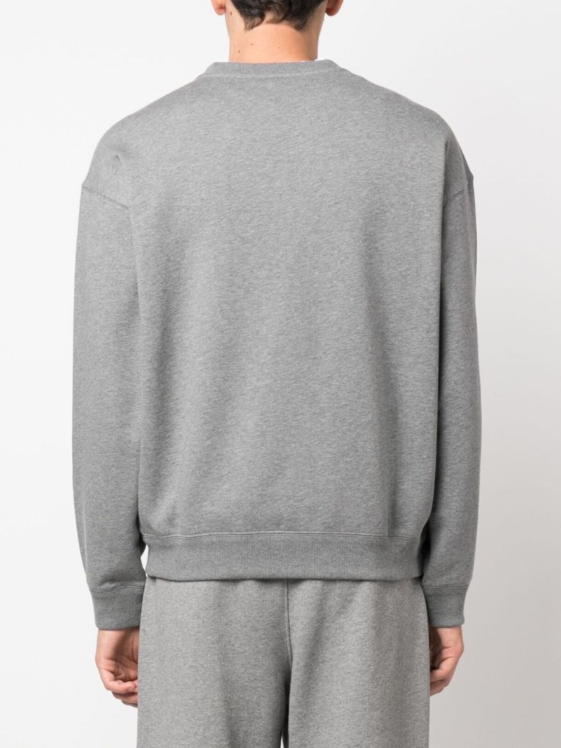 Grey Logo Print Cotton Sweatshirt