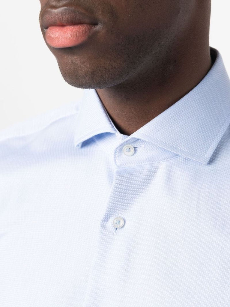 Blue Buttoned-up Organic Cotton Shirt