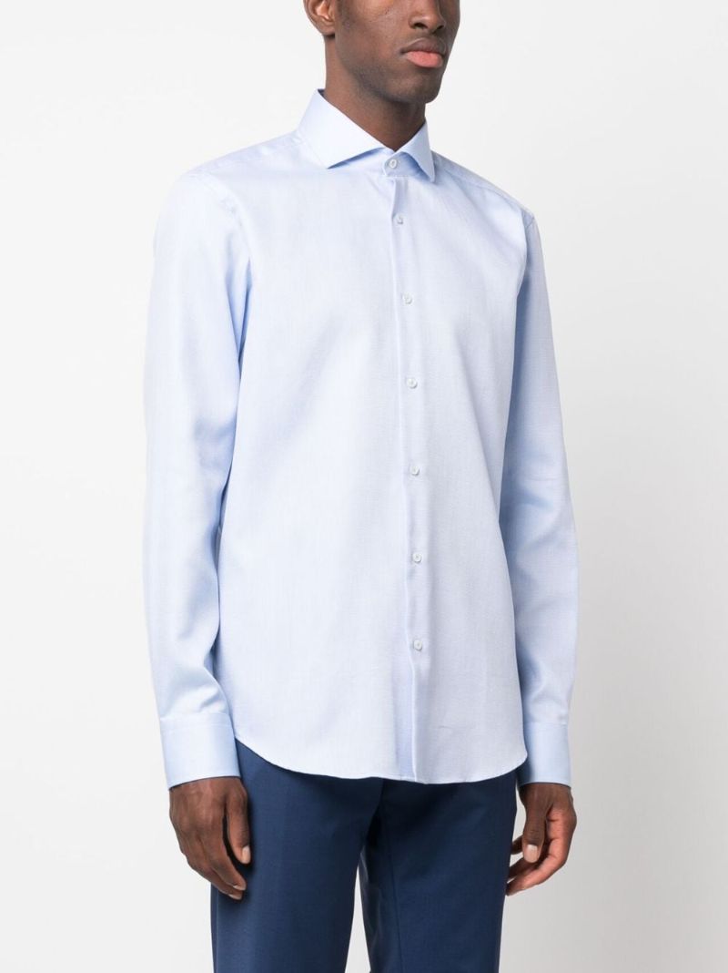Blue Buttoned-up Organic Cotton Shirt