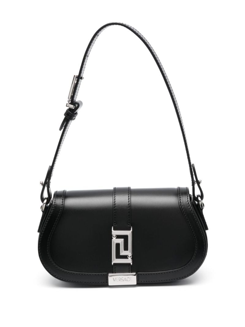 Black Mini Greca Goddess Shoulder Bag