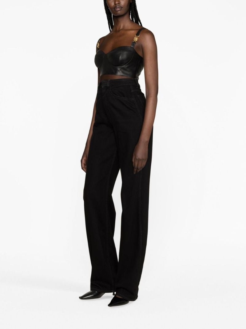 Black Medusa Leather Bustier