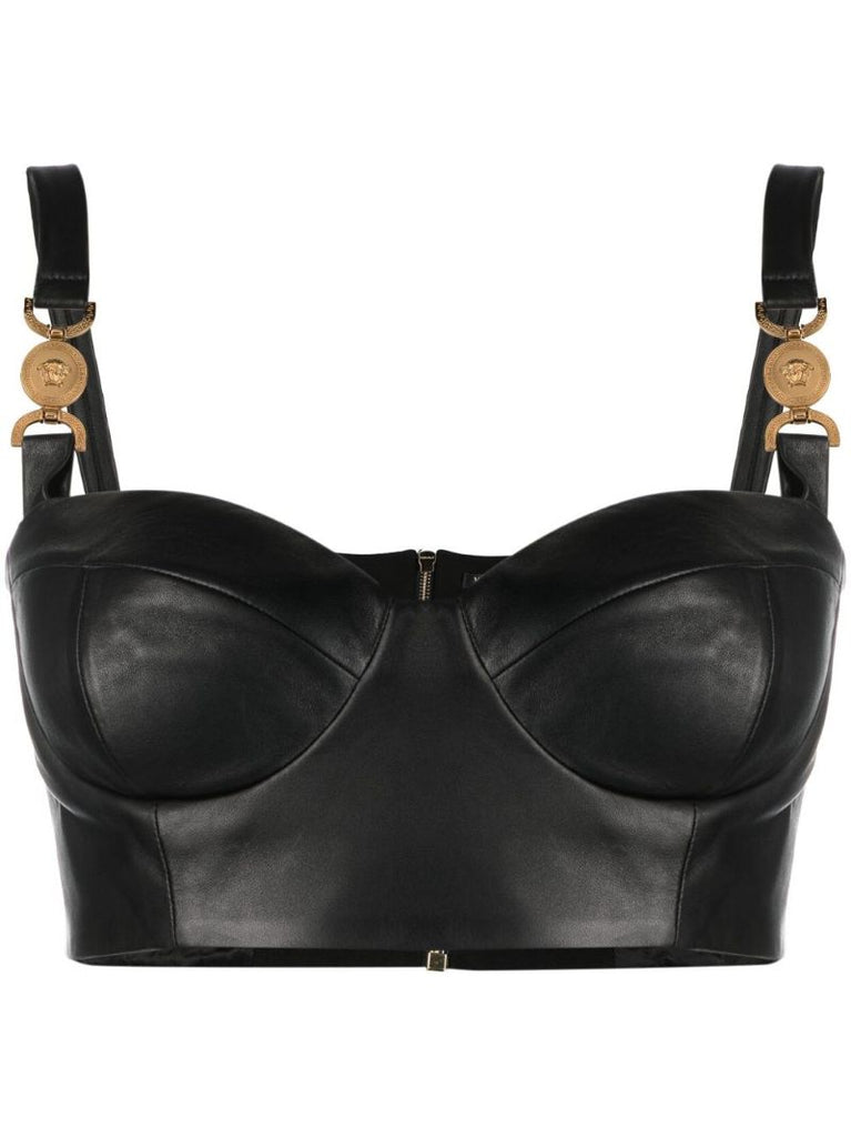 Black Medusa Leather Bustier