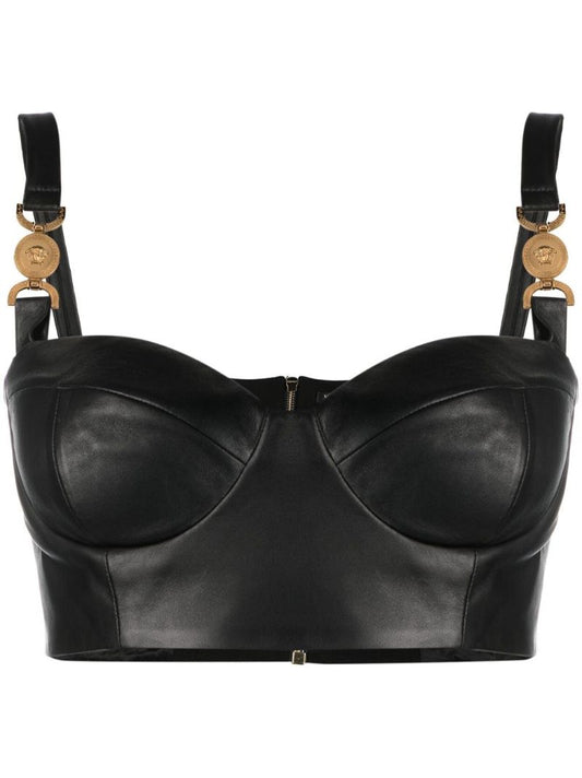 Black Medusa Leather Bustier