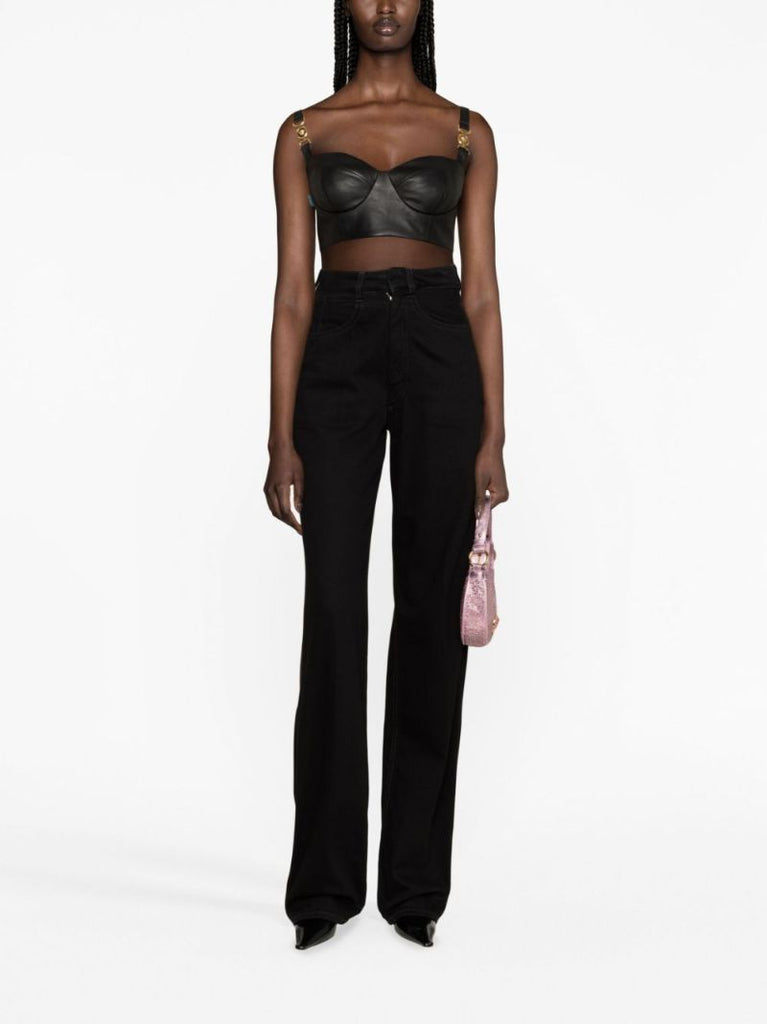 Black Medusa Leather Bustier
