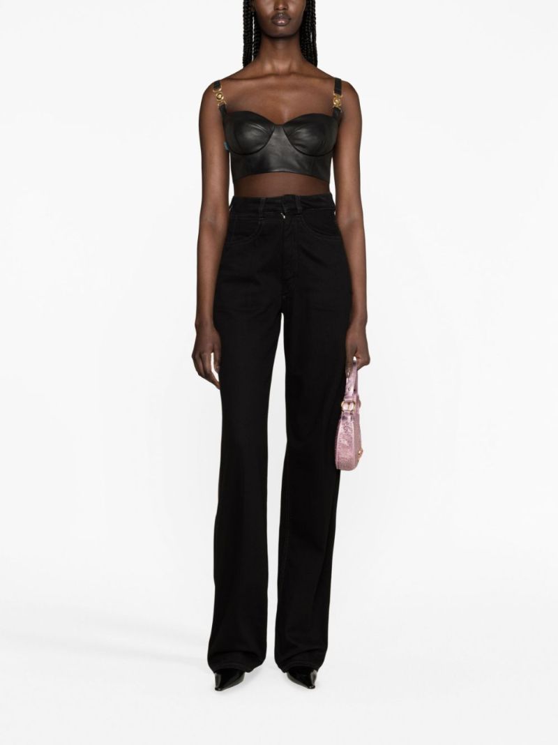 Black Medusa Leather Bustier