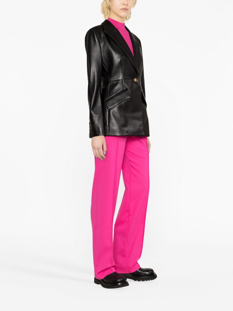 Black Medusa Leather Blazer