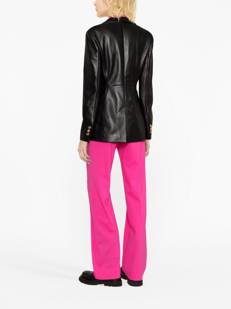 Black Medusa Leather Blazer