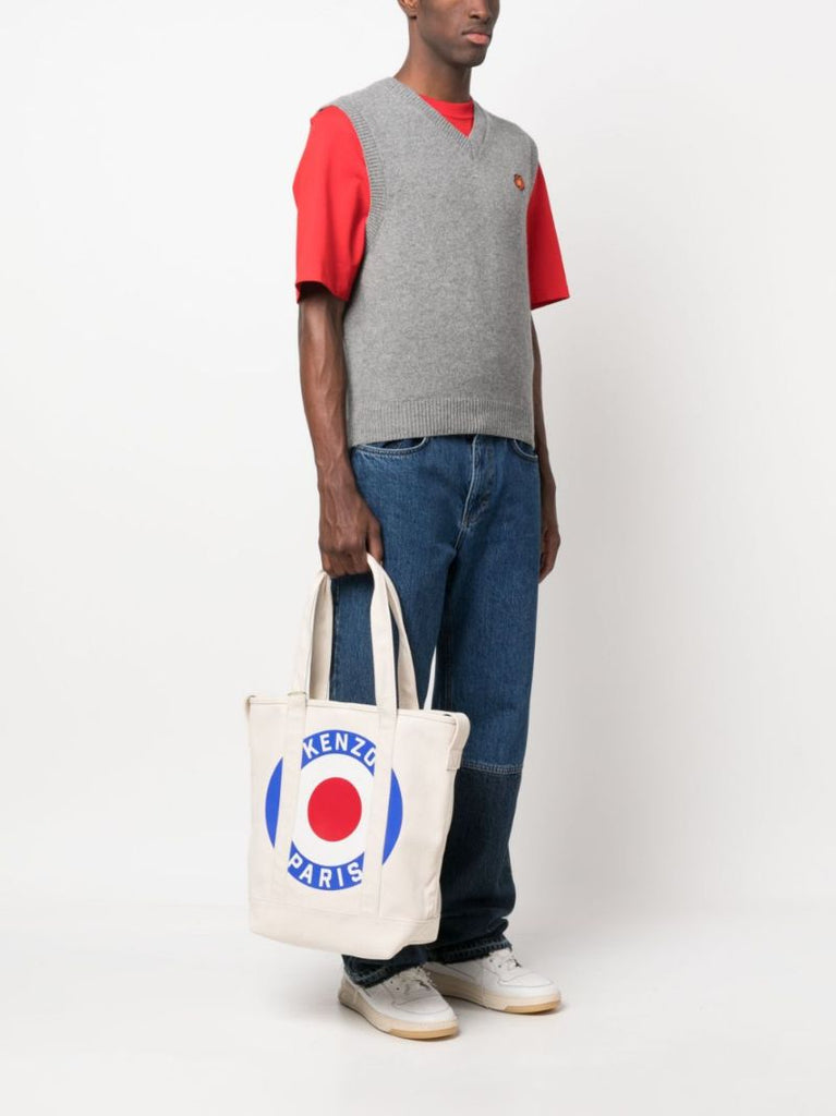Neutral Large Target Tote Bag