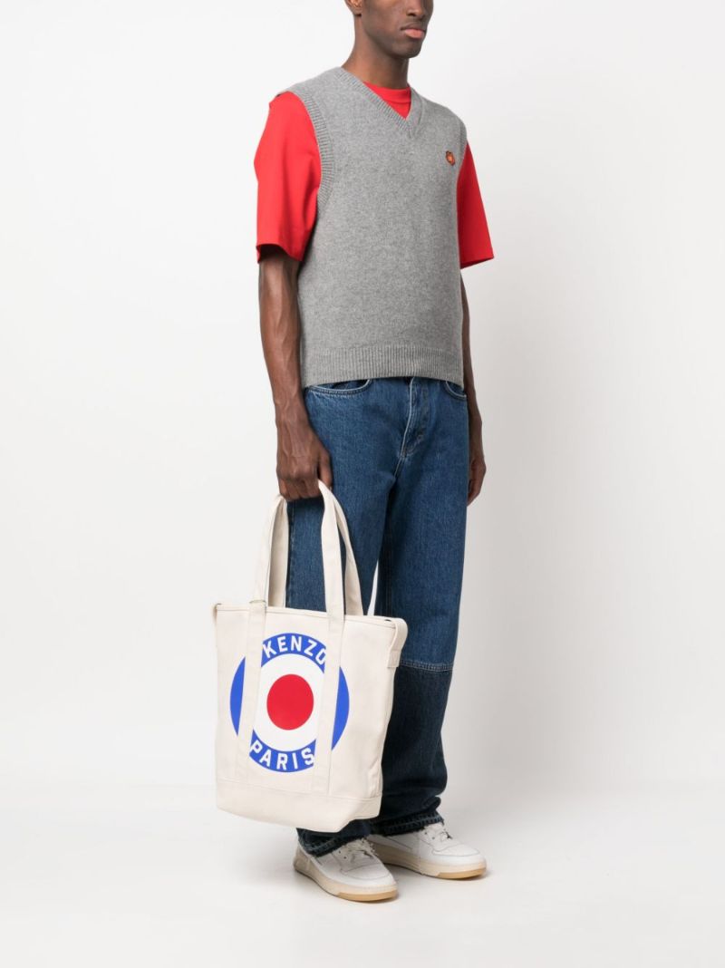 Neutral Large Target Tote Bag