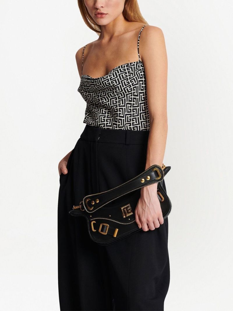 Black Blaze Leather Shoulder Bag